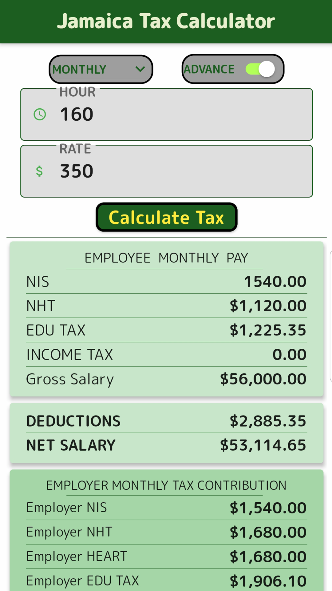 resumen Pautas chisme Jamaica Tax Calculator | It's All Widgets!