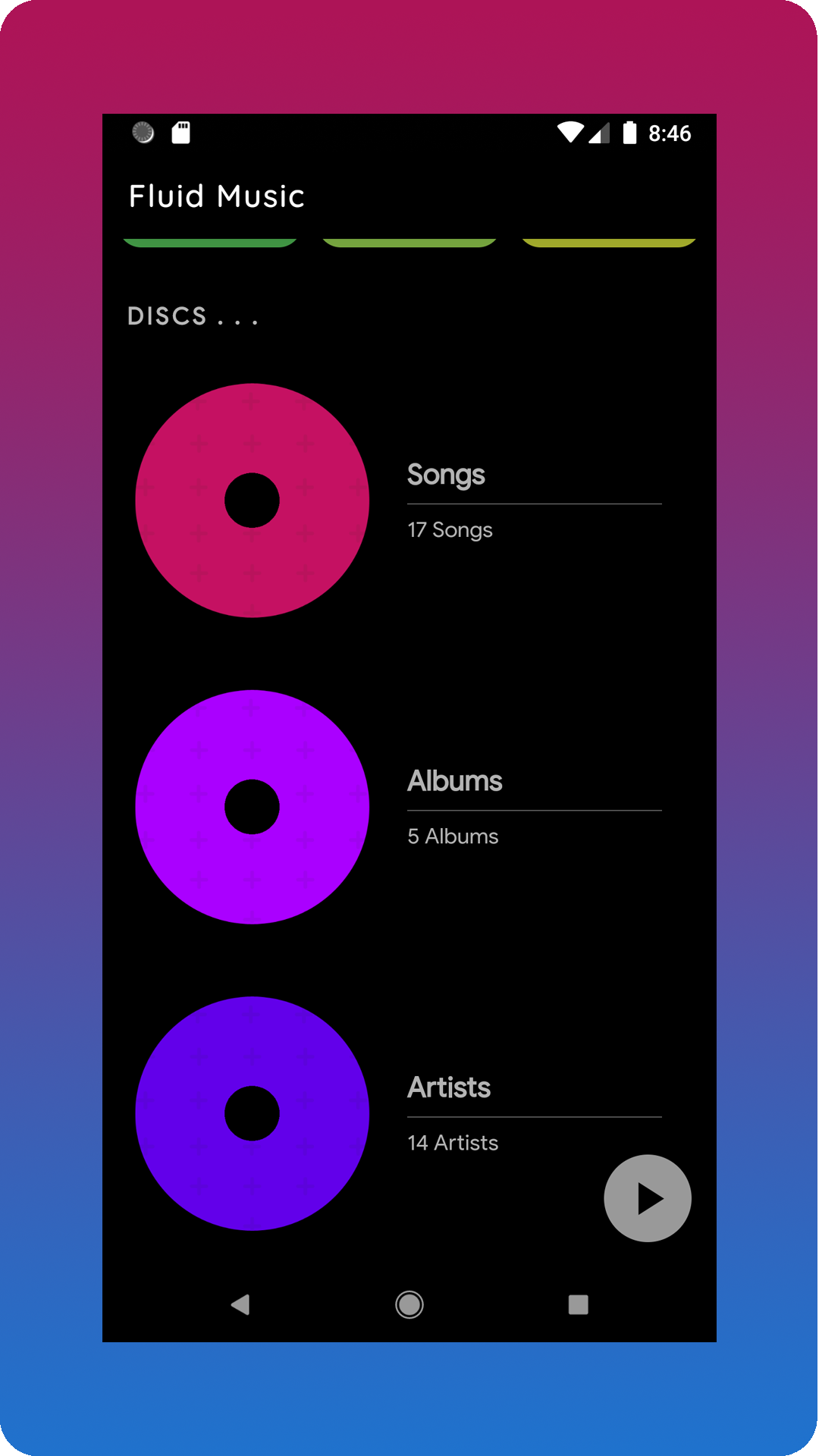 Fluid Music Player It's All Widgets!