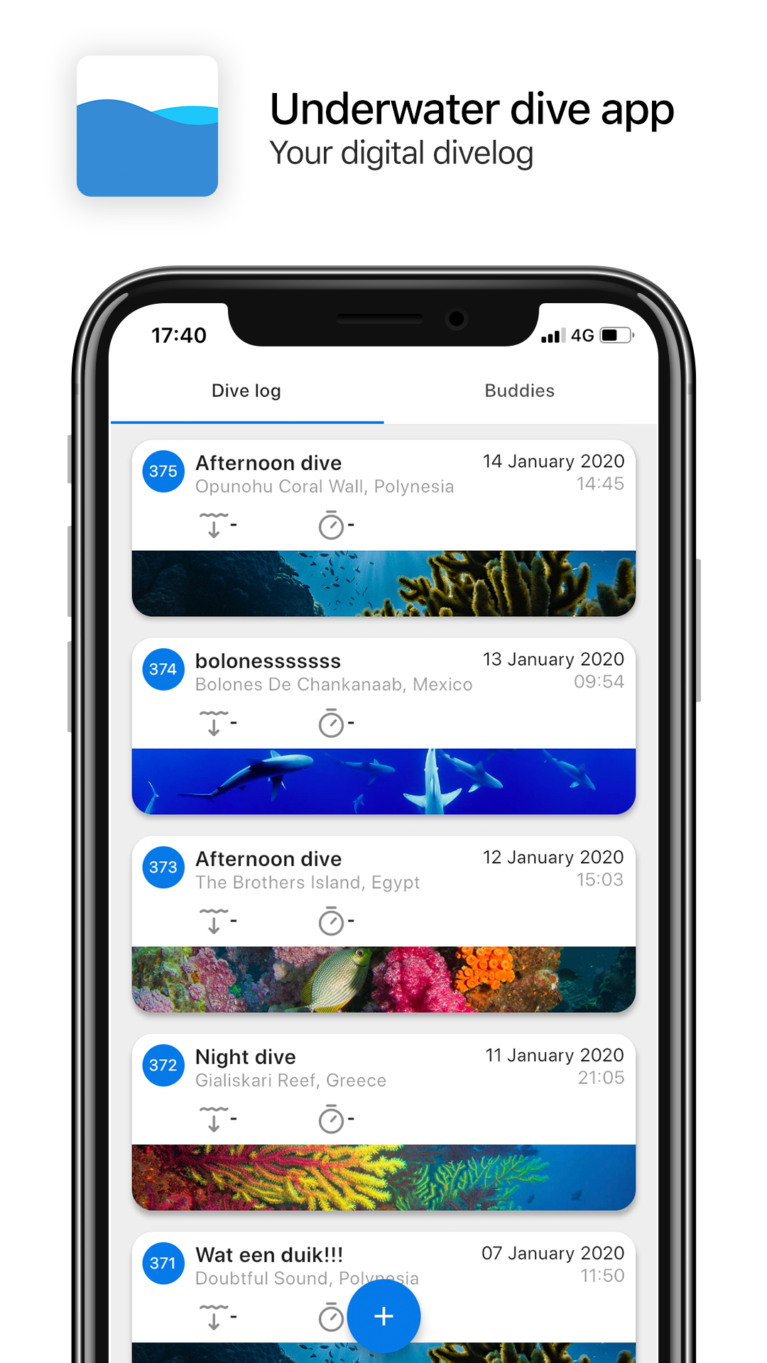 Underwater dive app FlutterX