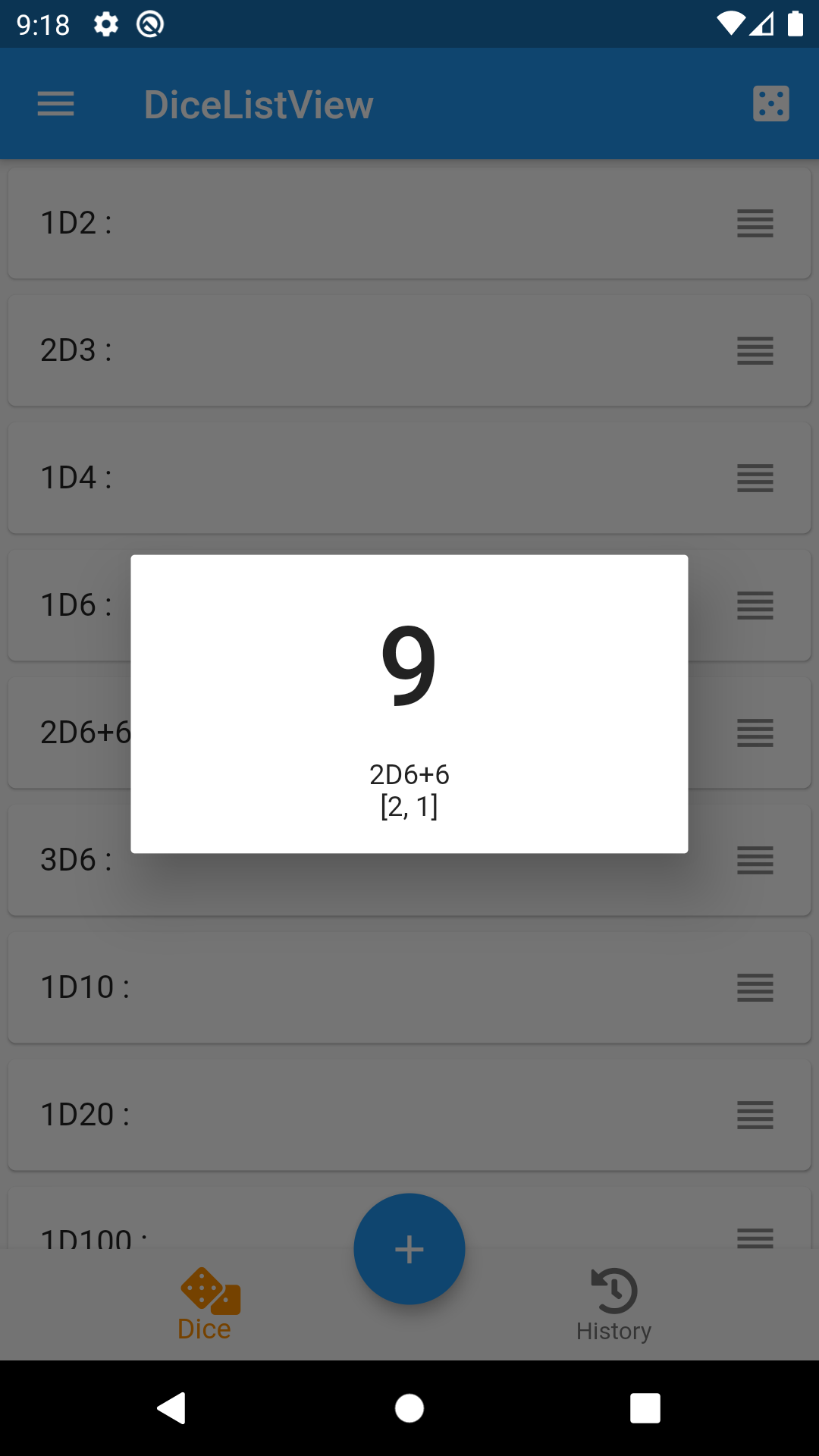 DiceListView