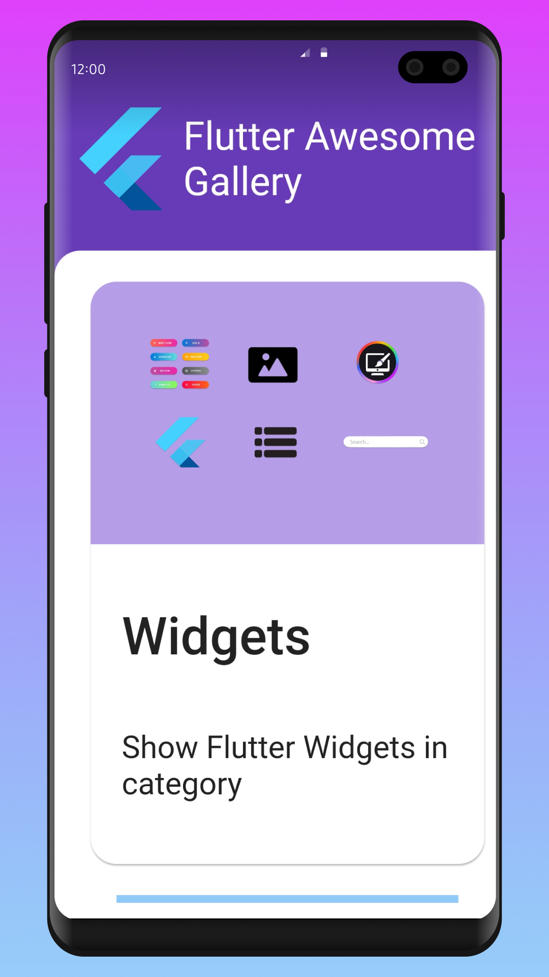 flutter widgets library