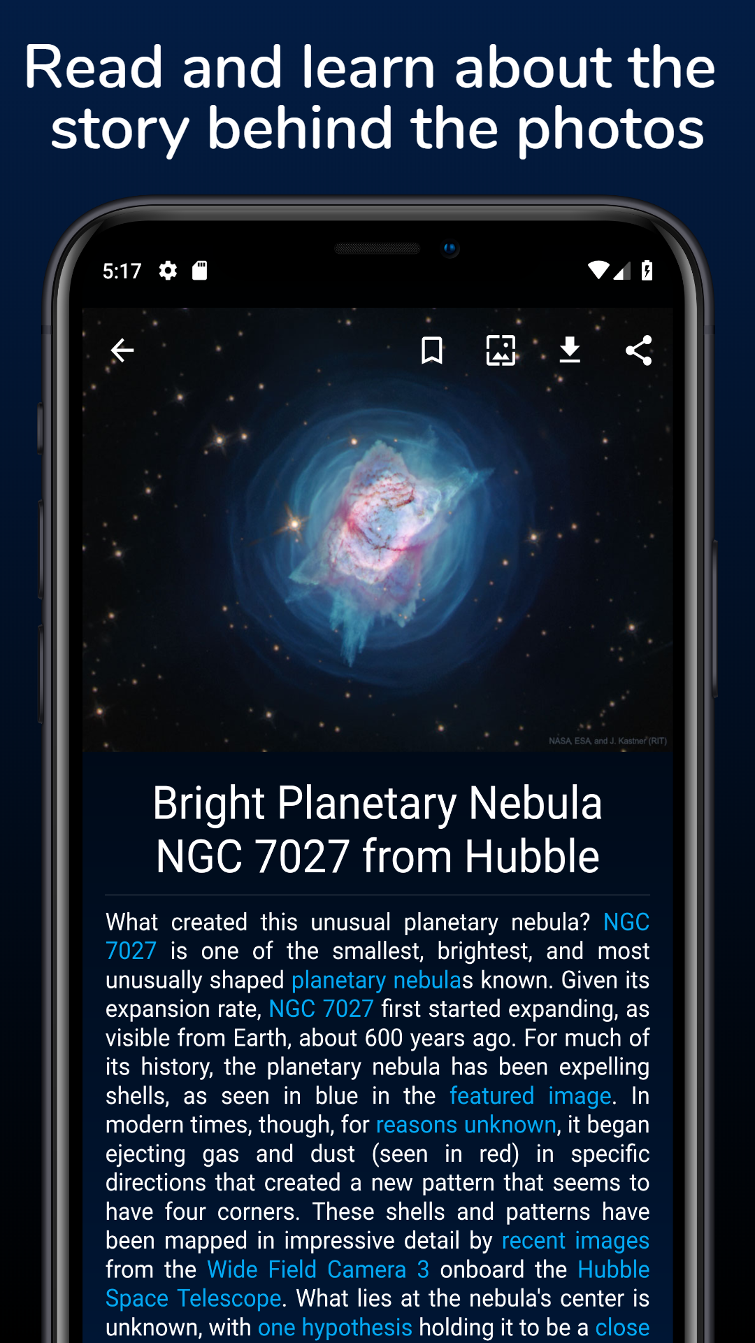 nasa picture of the day android widget