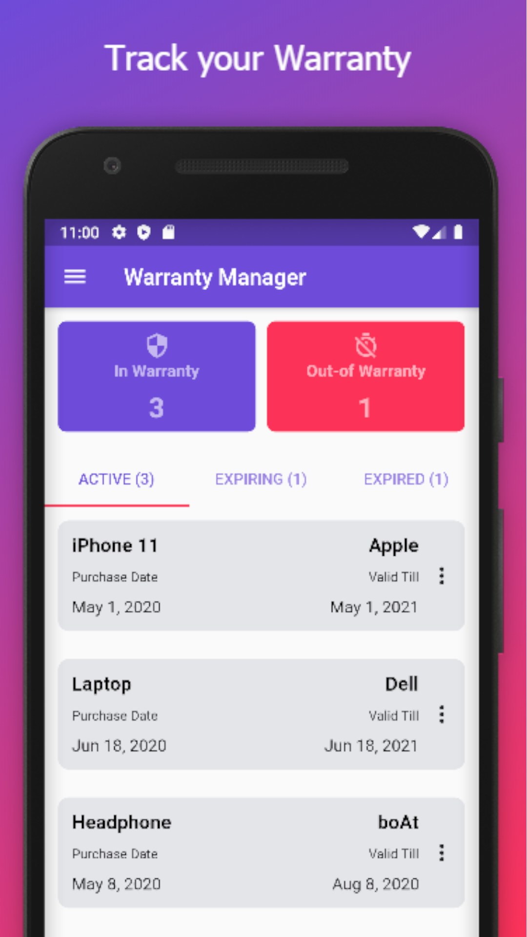 Warranty Manager It's All Widgets!
