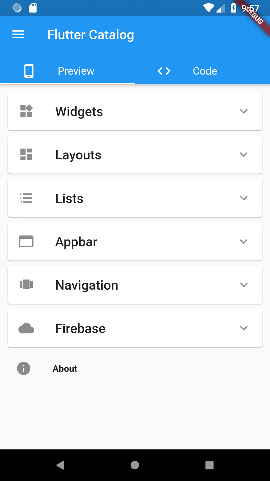 Flutter Catalog with source code side-by-side | It's All Widgets!