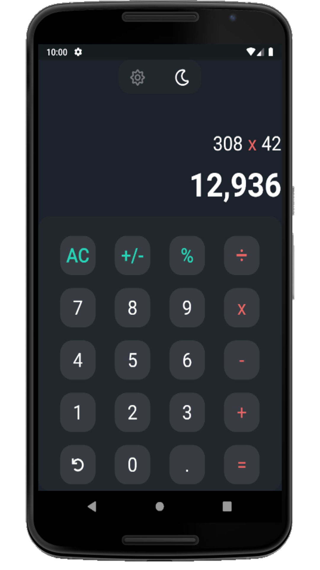 A calculator ui It's All Widgets!