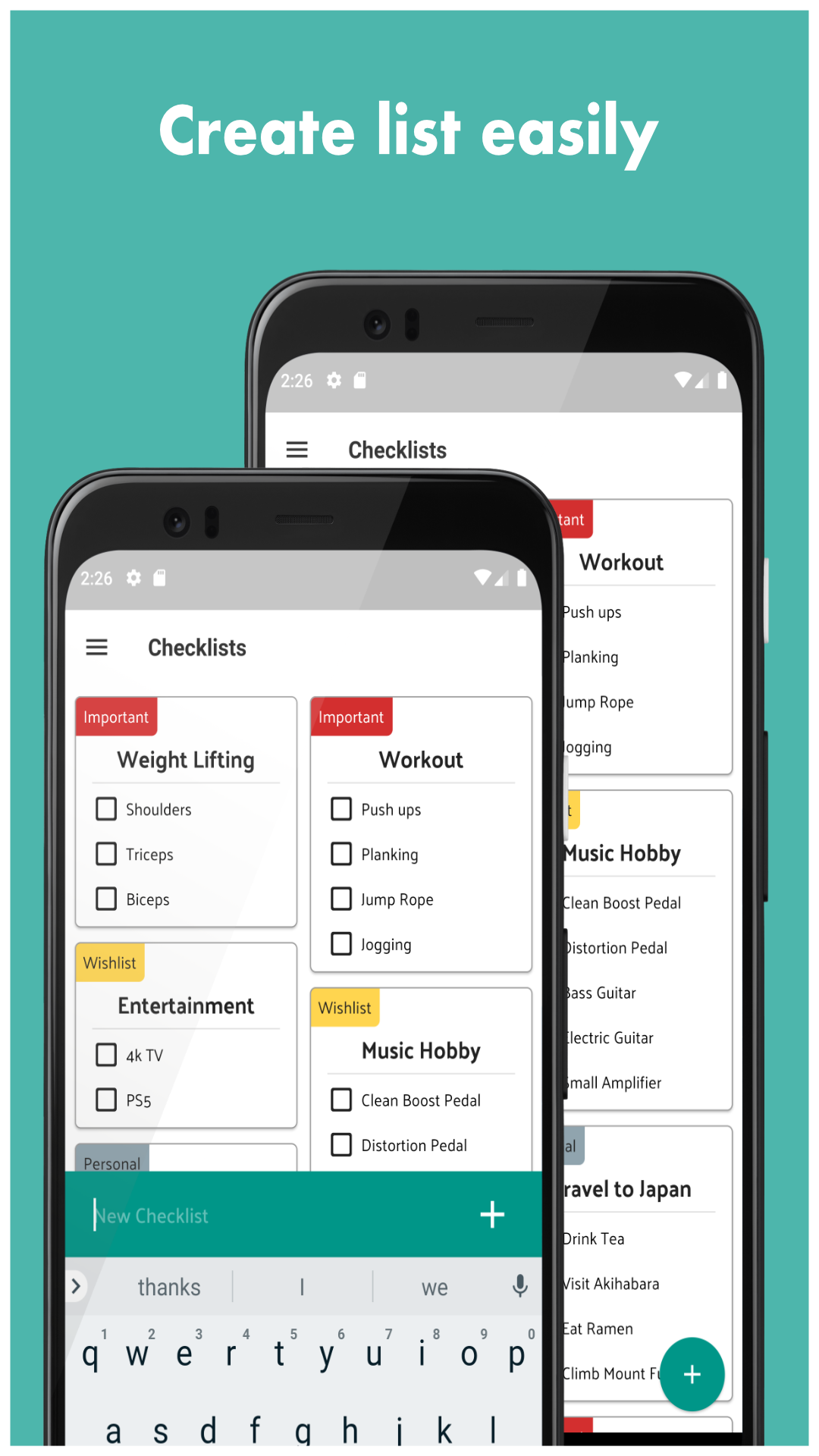 Checklist - To do list & Tasks | It's All Widgets!