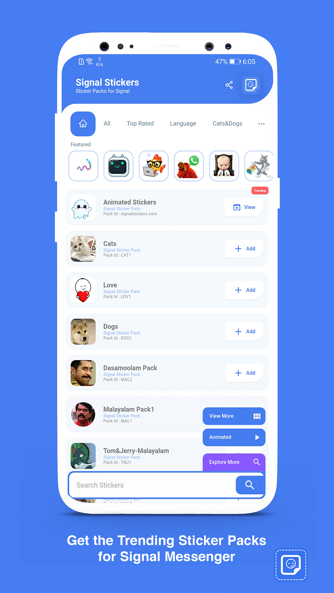 Sticker Widget Signal Stickers | It's All Widgets!