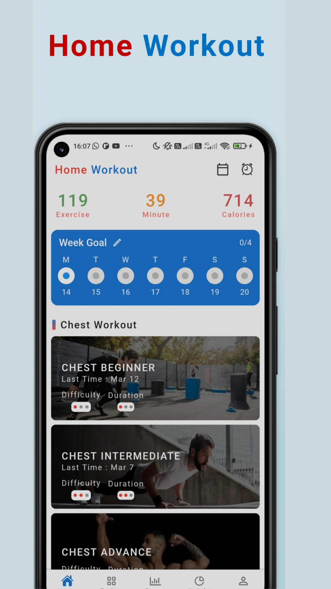 Homework Out App Home Workout - No Equipment