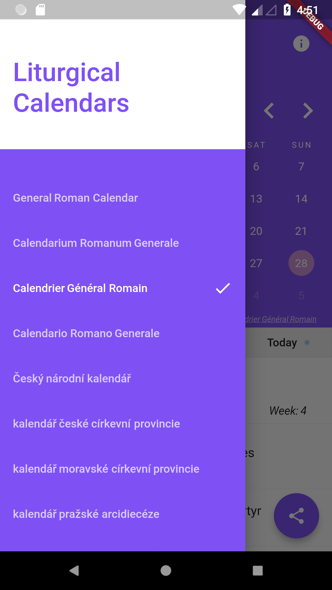 Catholic Liturgical Calendar