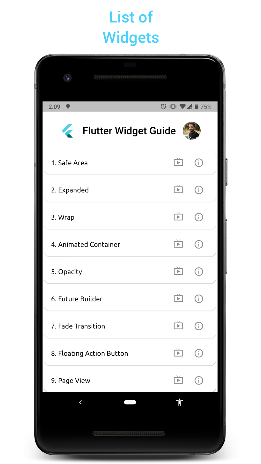 flutter widgets